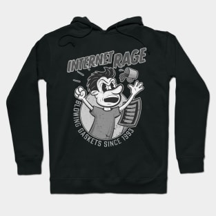 Internet Rage in Grayscale Hoodie